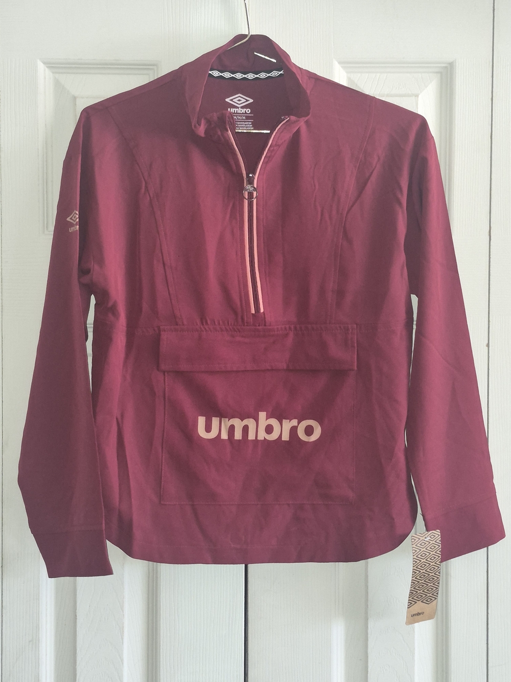 Umbro Kids Boys Maroon Pullover Jacket
